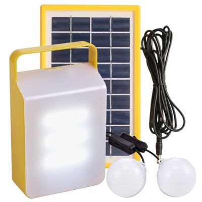 indoor solar panel light for rural homes , 3lamps , USB charger