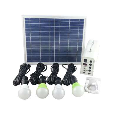 Hot selling 10W mini solar power lighting system portable DC solar kits for home